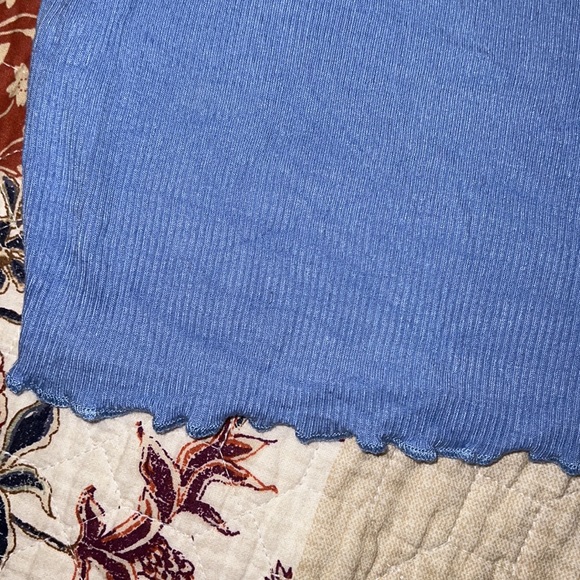 Destined/Tillys, Blue Ruffled Cropped Shirt - Picture 4 of 5